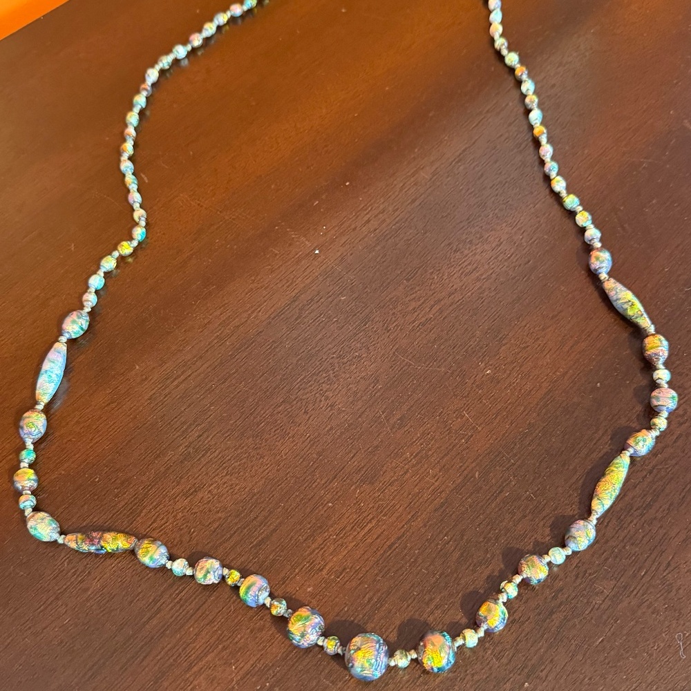 Venetian Glass Necklace; Vintage